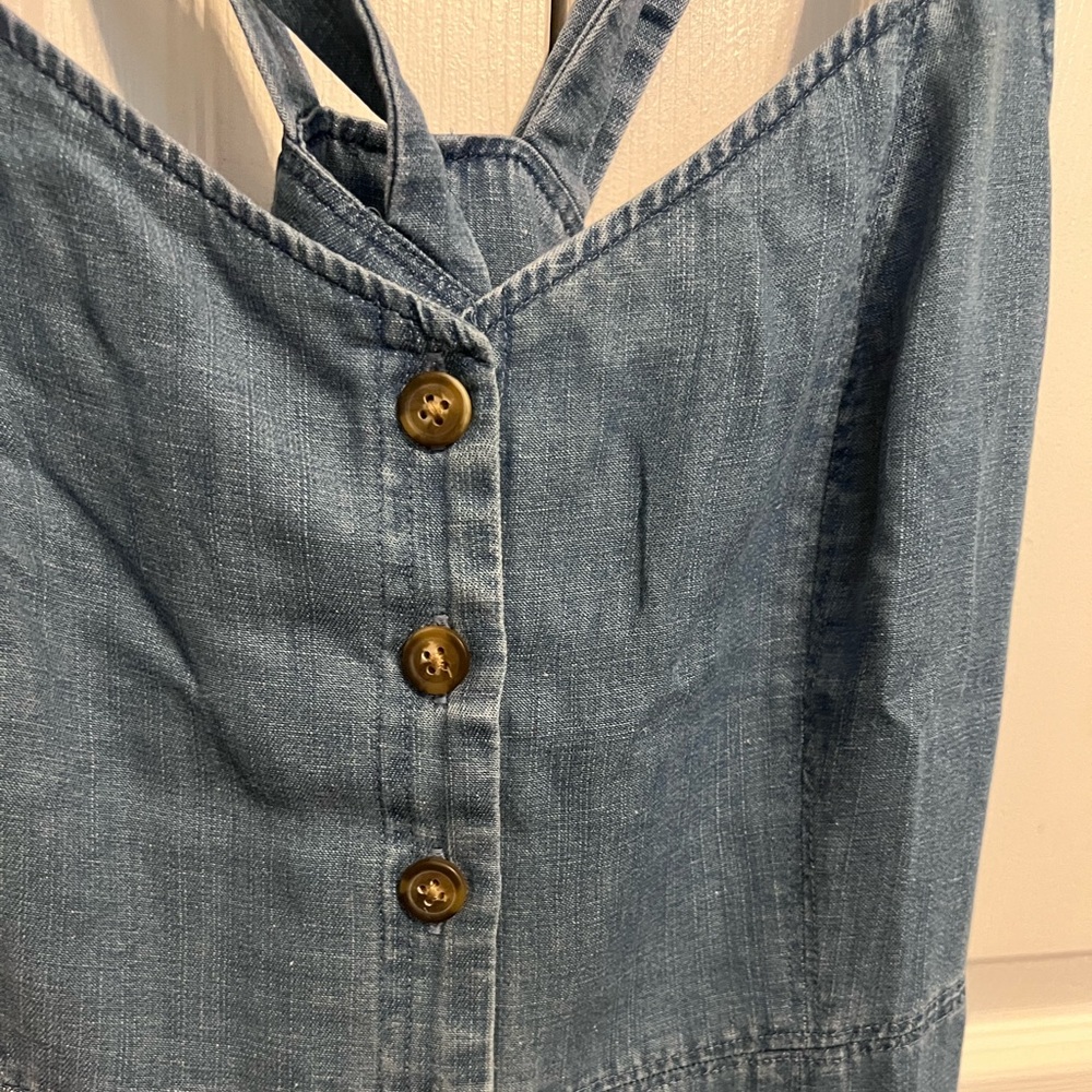 LOFT Chambray Light Blue Denim Dress. NWT size 10P - Picture 4 of 9